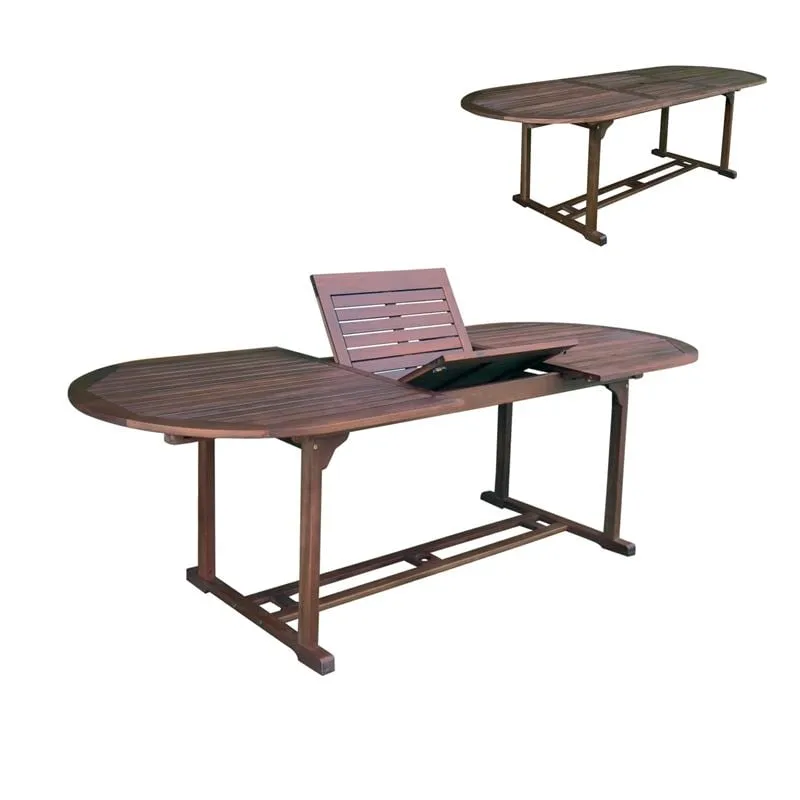GARDEN Oval Extend.Table 180+60x90 Acacia