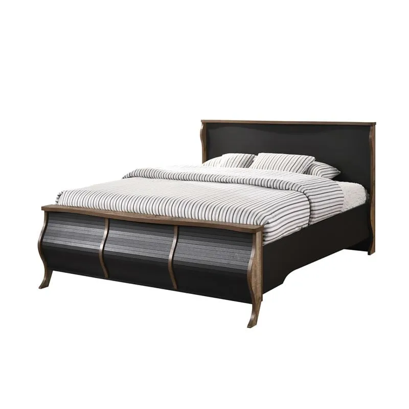SCARLET Bed 160x200 Antique Oak/Ebony Oak