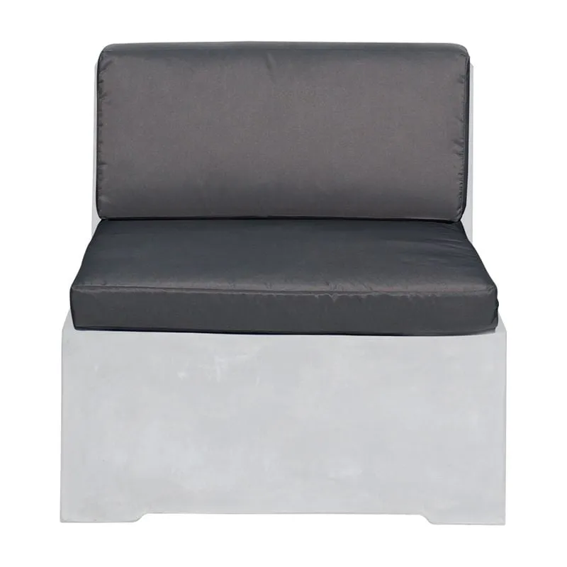 CONCRETE Set Μαξιλάρια Καρέκλας, Γκρι Ύφασμα Water Repellent - 2 Tεμάχια