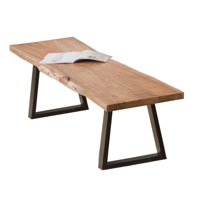 LIZARD Slim Bench 160x45x45 Acacia Natural Finish (Black Paint)