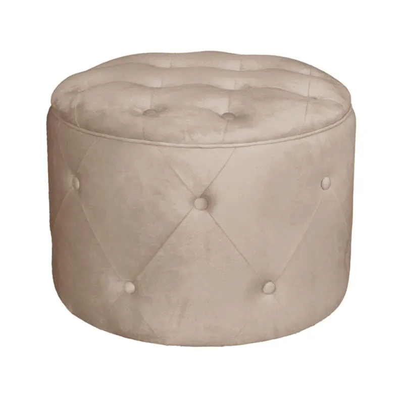 TRAVIS Storage Stool Velure Cappuccino Fabric