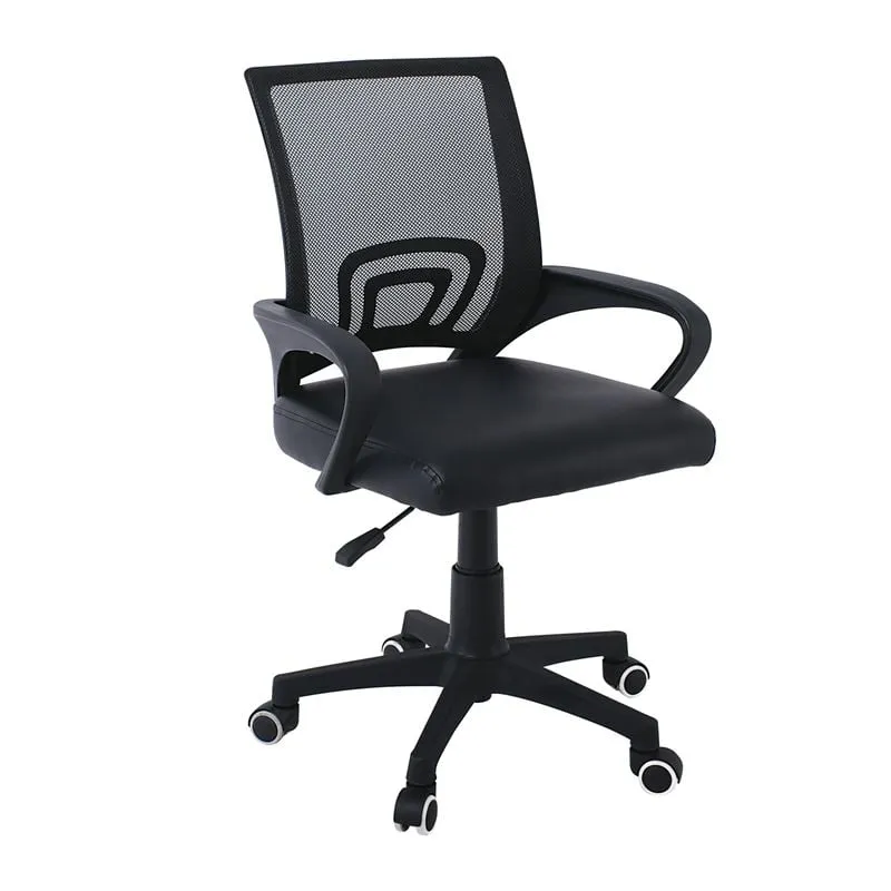 BF2101-P (without relax) Nylon Base Armchair Black Mesh-Pu