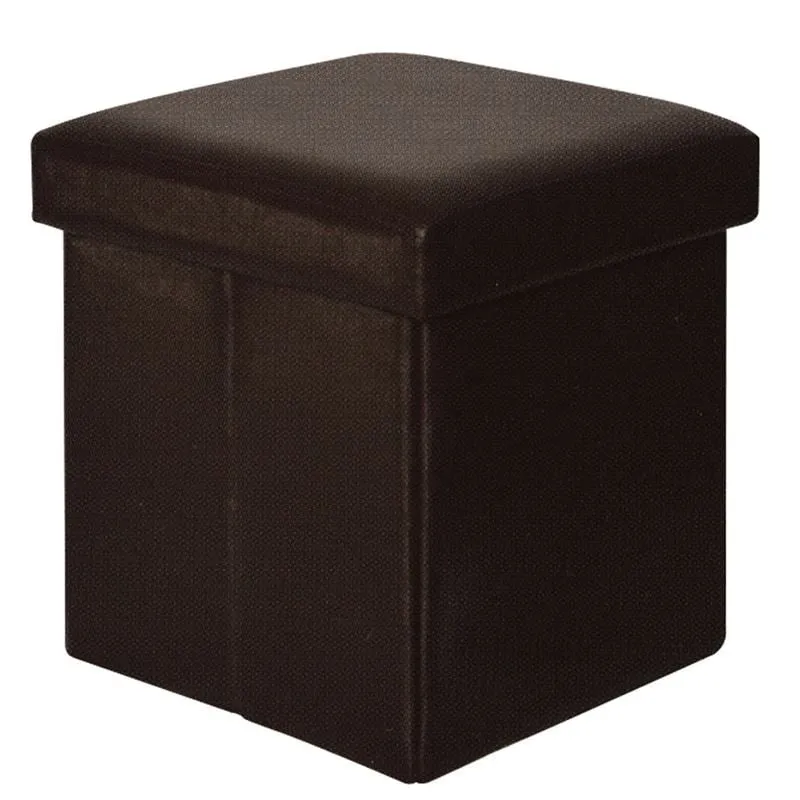 ORION Storage Ottoman Pu Dark Brown