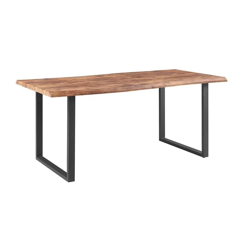 LIZARD 3D PAPER Table 180x90cm Metal Black/Dark Acacia