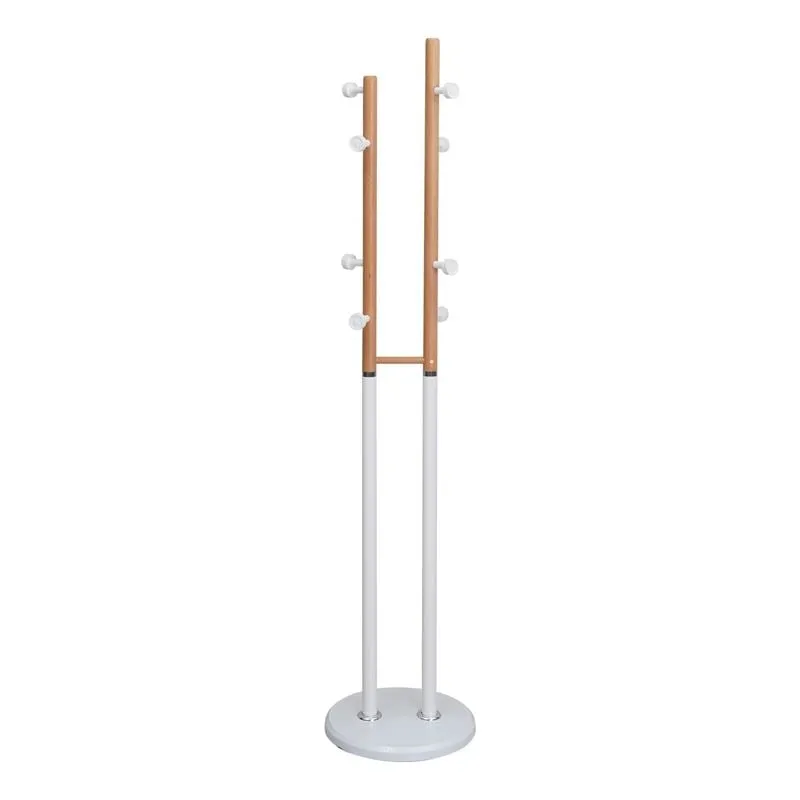 NORDIC DUO Hanger - Coat Stand Steel White/Natural