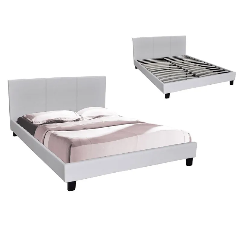 WILTON Bed (for Mattress 90x190cm) Pu White