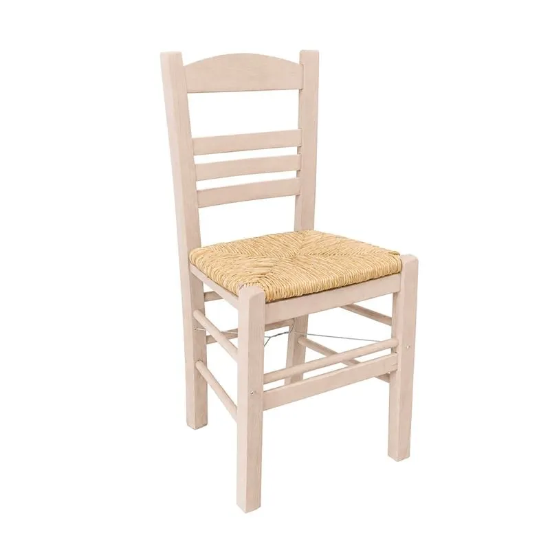 SIFNOS Chair Unpainted with Rush Seat