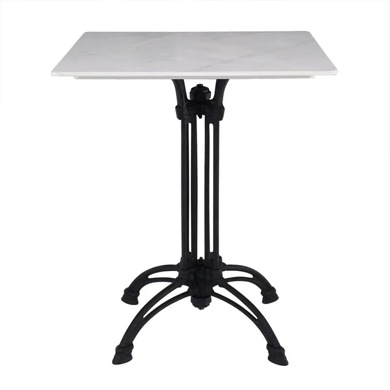 Table Sintered Stone 60x60cm White, 4-Leged