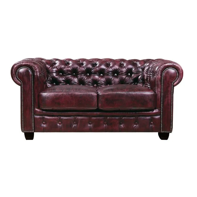 CHESTERFIELD Birmingham 2-S Leather Antique Red