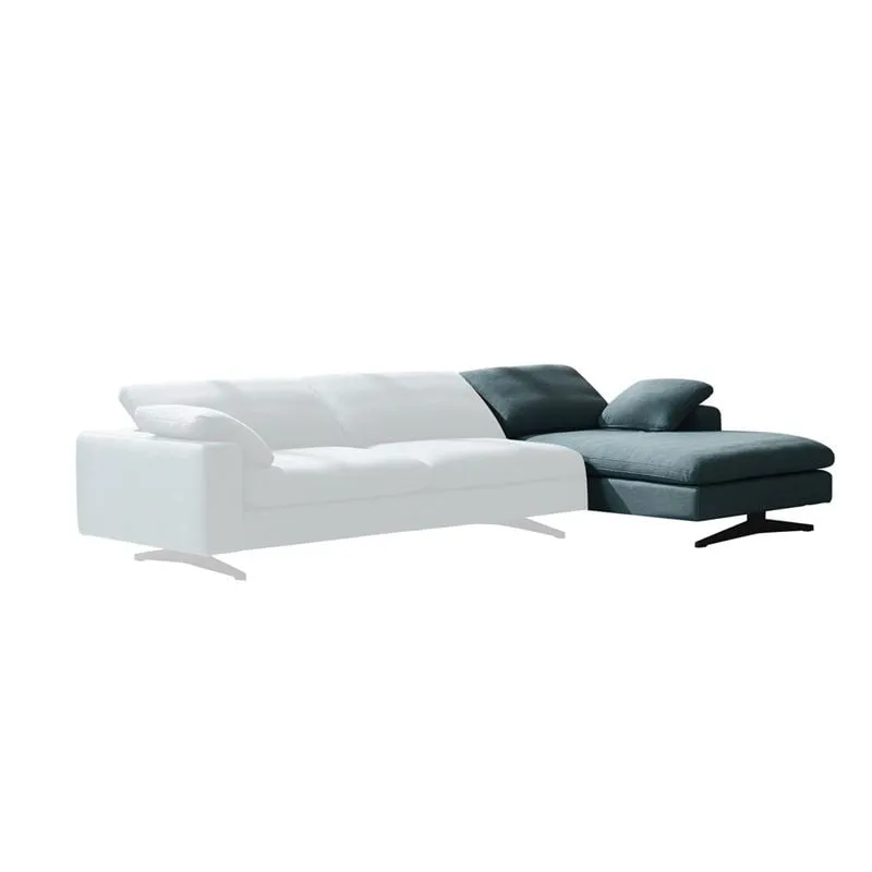 MAJESTIC Chaise Right Facing Arm Fabric Grey