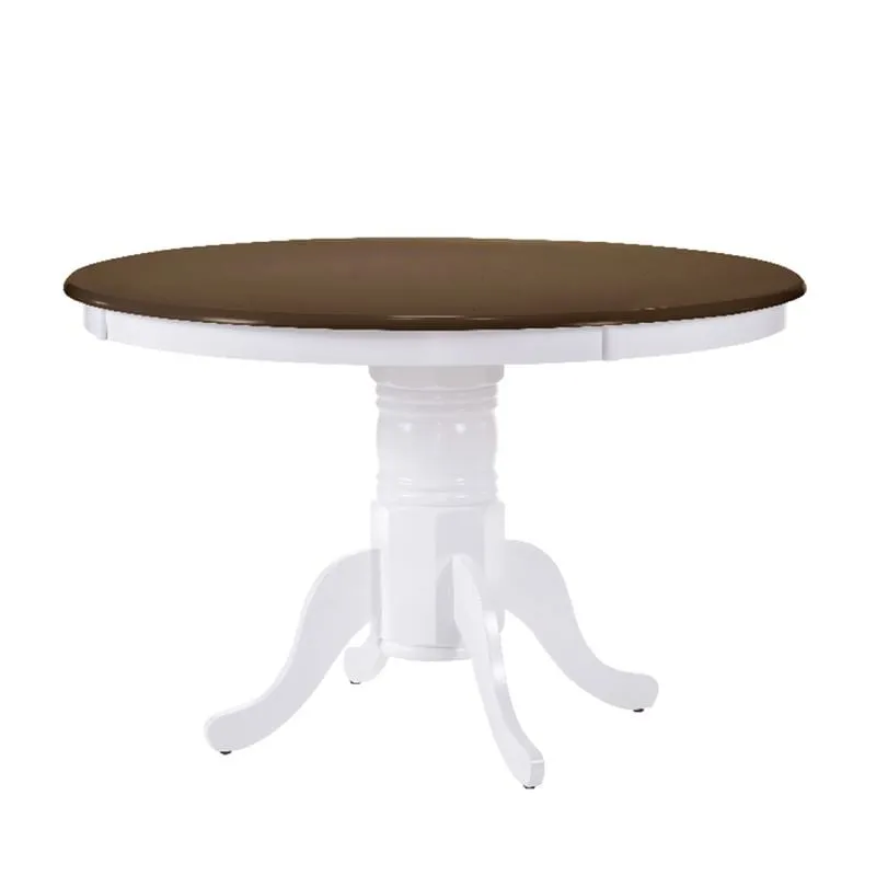 NIRVANA Round Dining Table D106+30cm White/Walnut