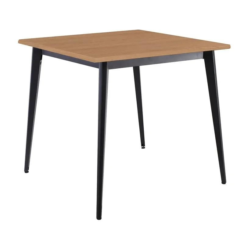 VIDAL Table 80x80cm Metal Black/Contract Sliq Beech
