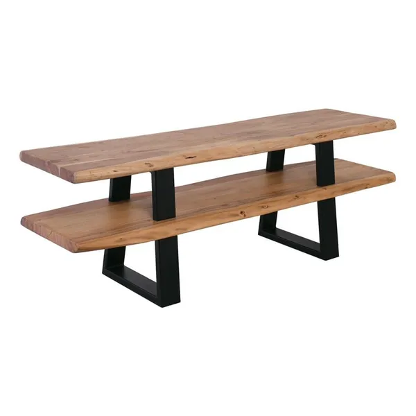 LIZARD TV Board 140x40x50 Acacia Natural Finish (Black Paint)