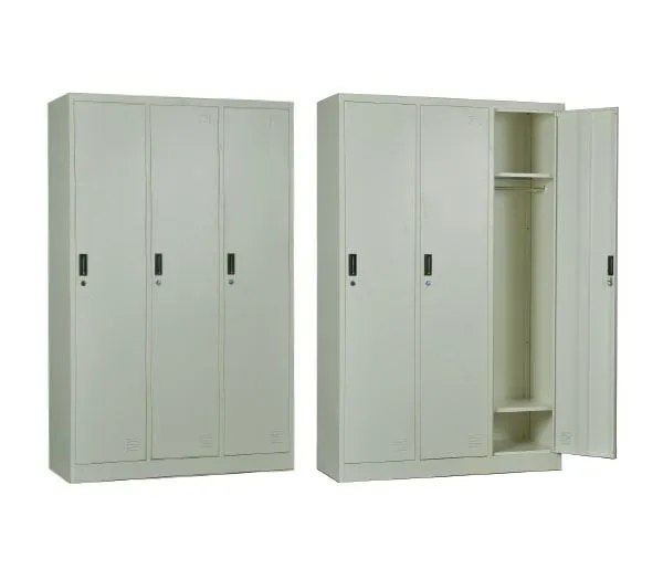 3-LOCKER Metal 115x45x185 White
