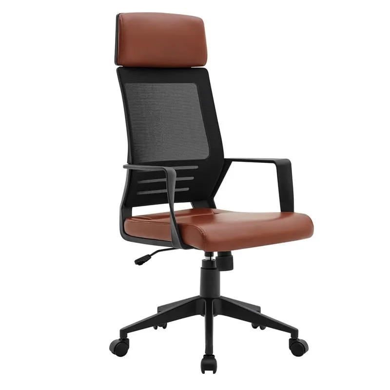 BF2500 Manager Armchair Black Mesh-Brown Pu