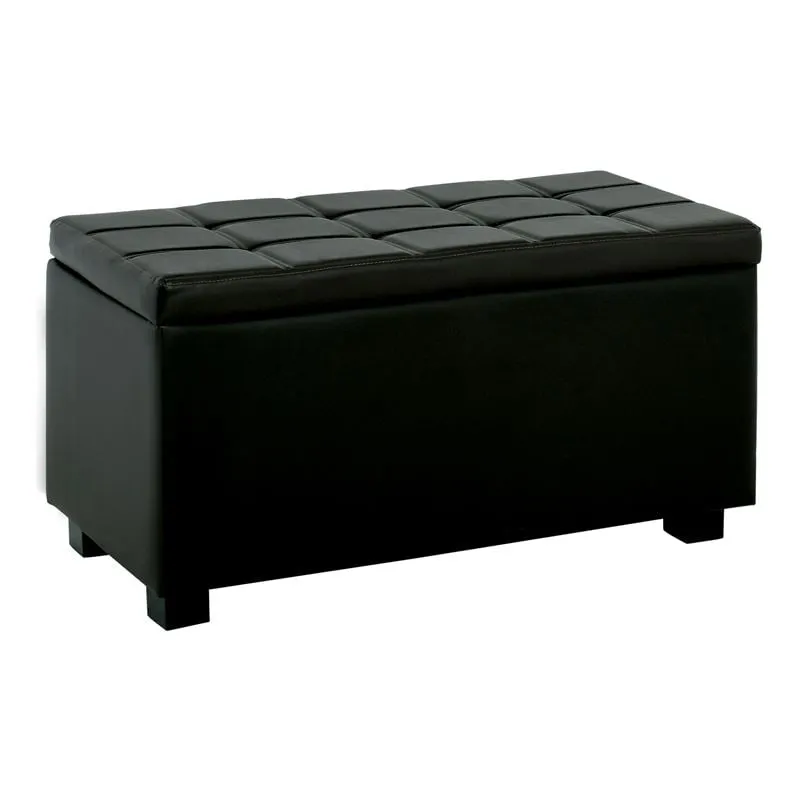 DENISE Storage Ottoman Pu Black 88x43x45