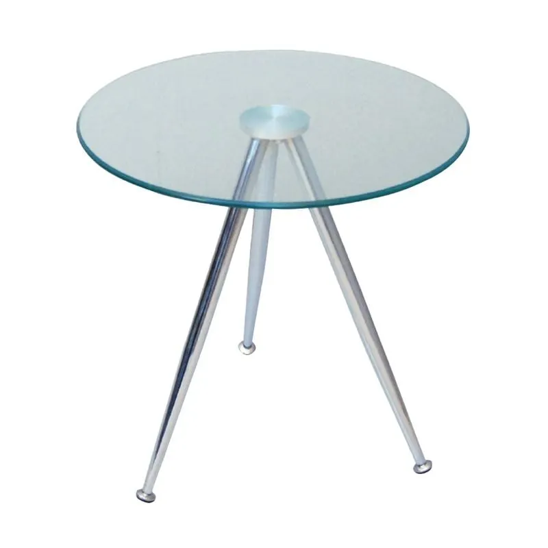 MABEL Side Table D.50xH51cm, Glass Clear
