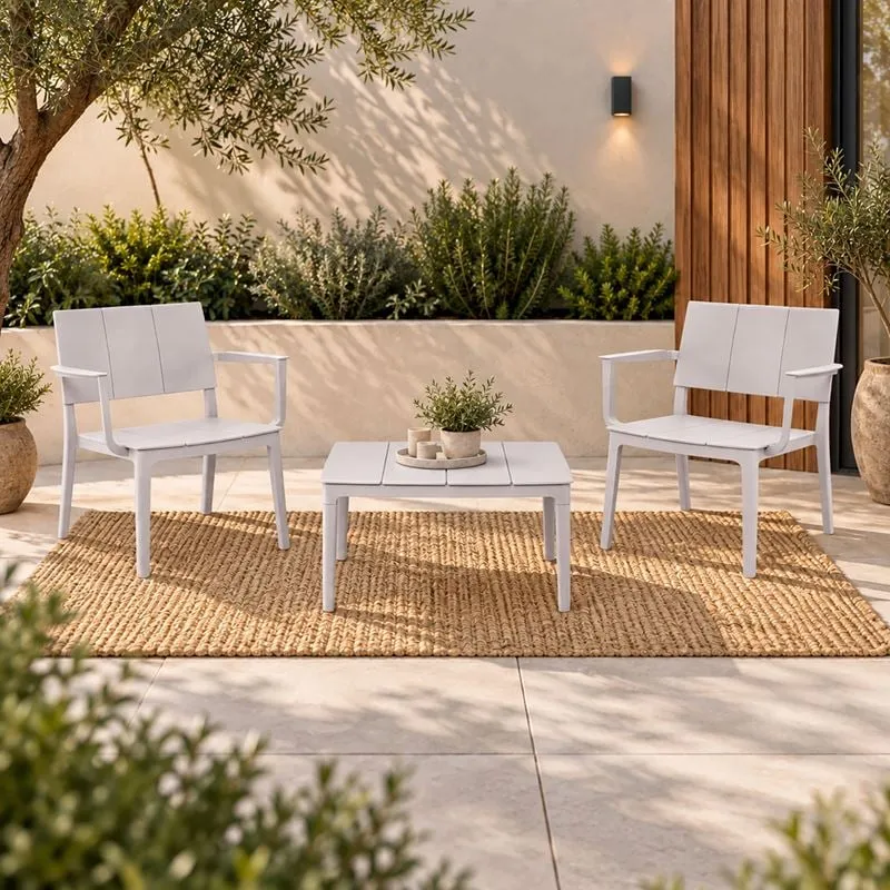 AMALFI Garden Set (3pcs) PP-UV Light Grey