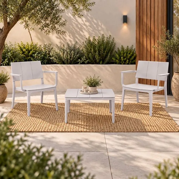 AMALFI Garden Set (3pcs) PP-UV Light Grey