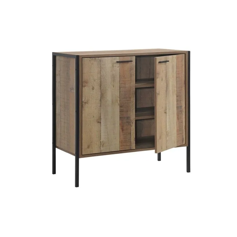 PALLET-W Shoe Cabinet 2 Doors 80x40x80 Antique Oak