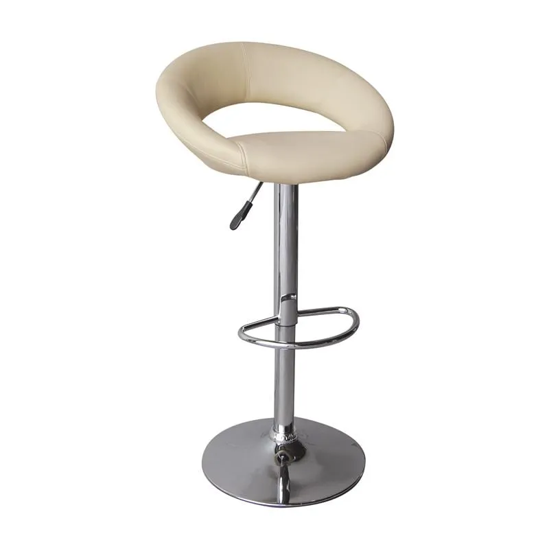 BELT Bar Stool Chrome/Pu Cream