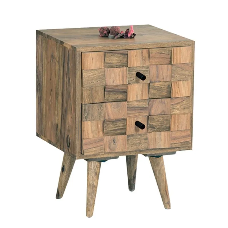 TEKA Bedside 40x35x55 Acacia Natural Finish