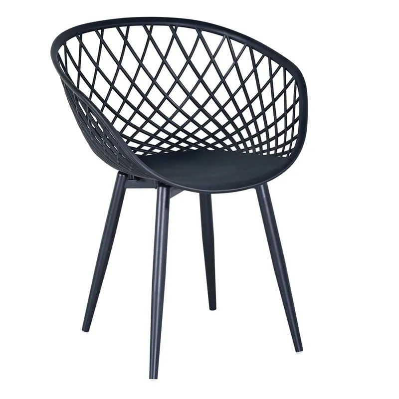 REX Armchair-Pro Metal Black/PP-UV Black (Nude packing)