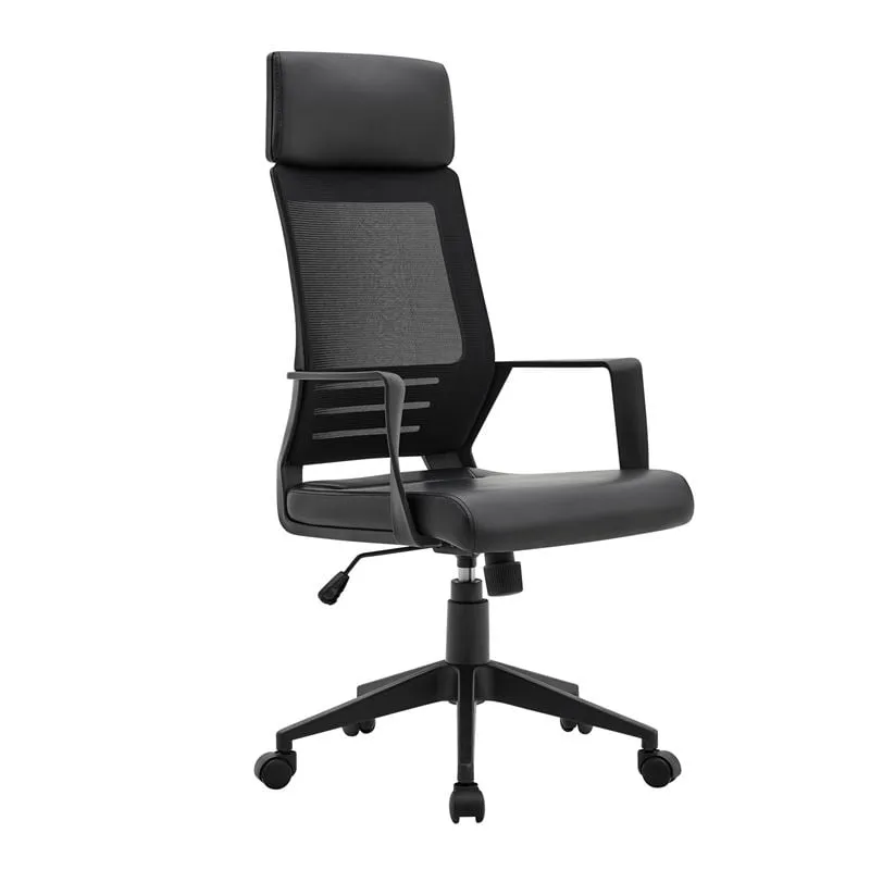 BF2500 Manager Armchair Black Mesh-Pu