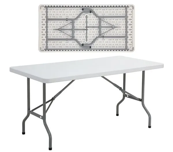 BLOW Catering Folding Table 152x76cm White