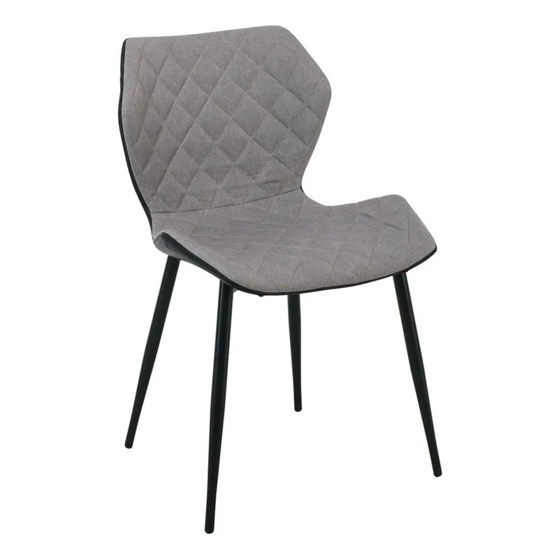 DAVID Chair Black Metal/Black Pu/Cappuccino Fabric