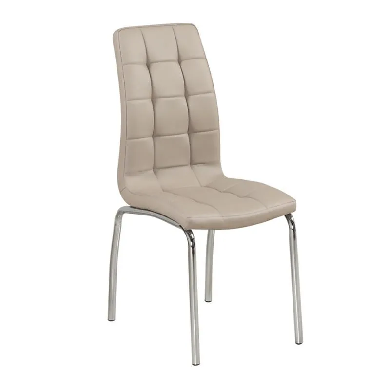 MELVA Chair Metal Chrome/Pu Cappuccino