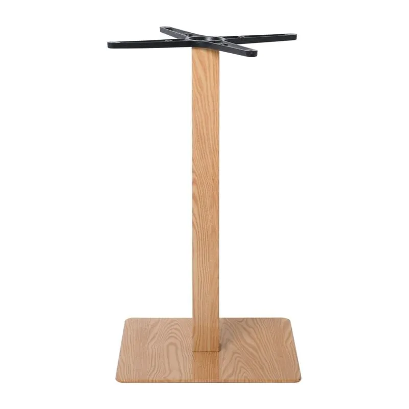 PRATO 40x40cm Metal Base H72cm Natural Wood Effect