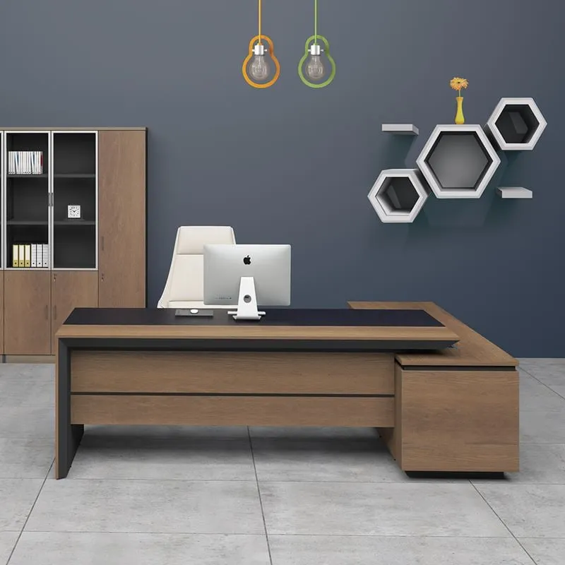 PROLINE *Offer* Desk Left 200x180cm Wild Oak/Black