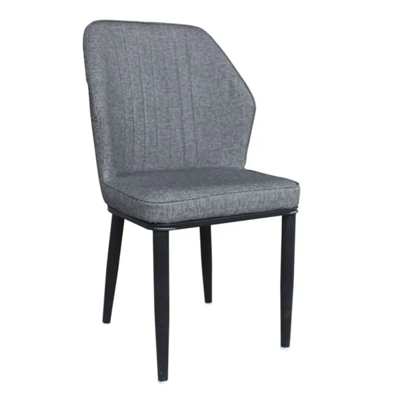 DELUX Chair Metal Black Paint/Anthracite Linen Pu
