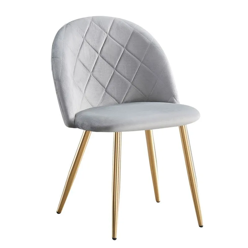 BELLA Chair Gold Chrome, Grey Velure