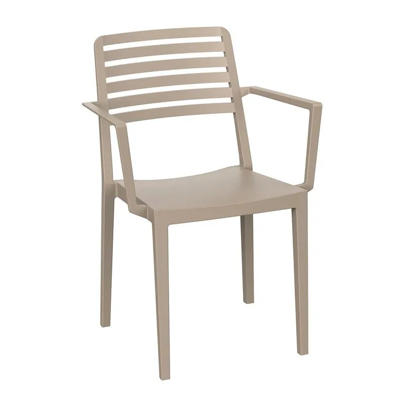 NOLA Stackable Armchair PP-UV Tortora