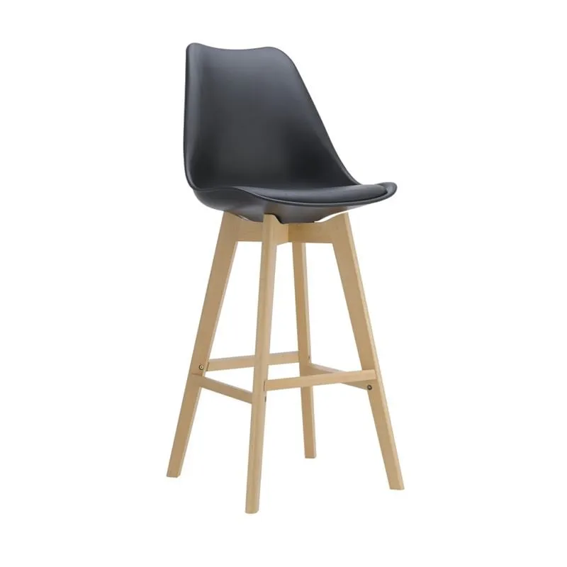 MARTIN Bar Stool PP Black (assembled cushion)