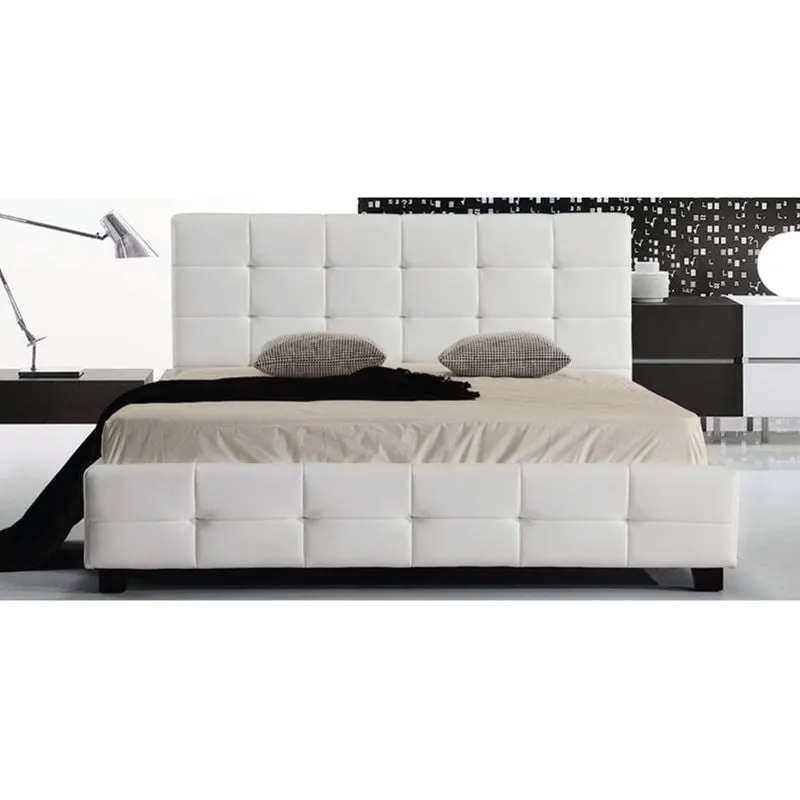 FIDEL Bed (for Mattress 160x200cm) Pu White