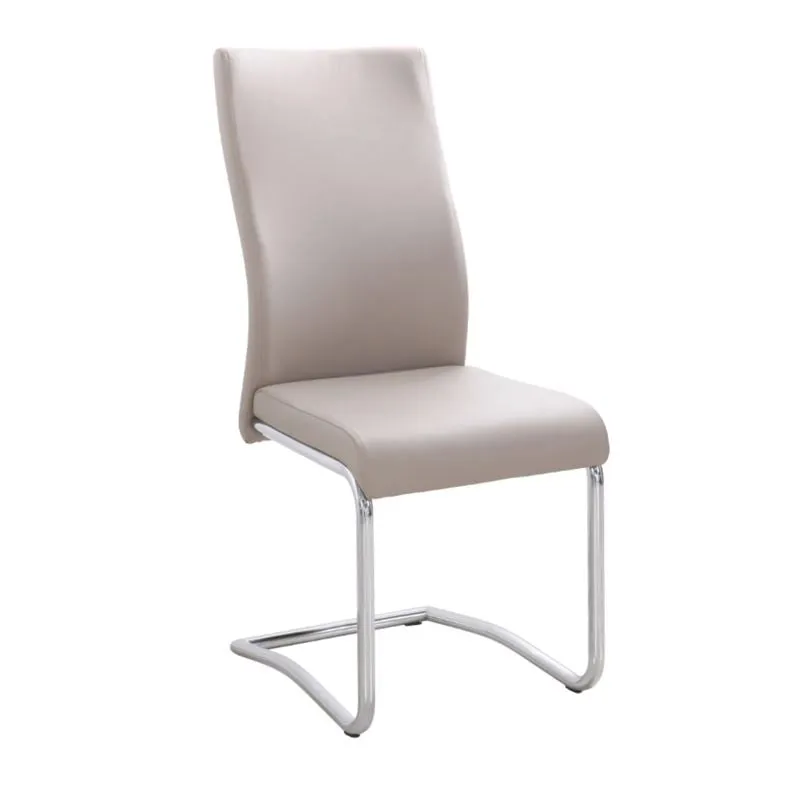 BENSON Chair Chromed Frame, Pvc Cappuccino