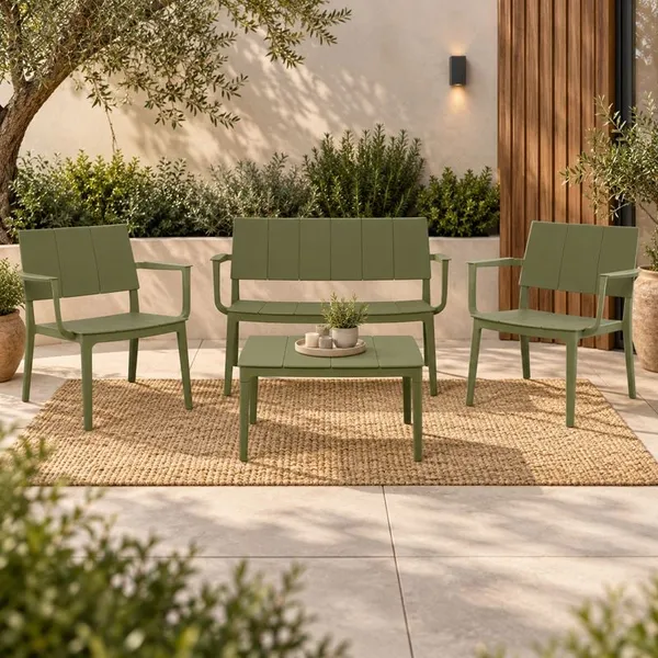 AMALFI Garden Set (4pcs) PP-UV Green