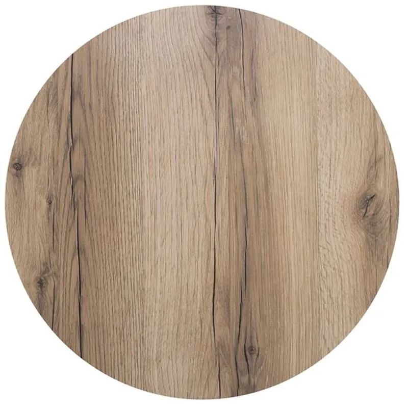 HPL Table Top D.80cm/12mm Natural Wood (UV)