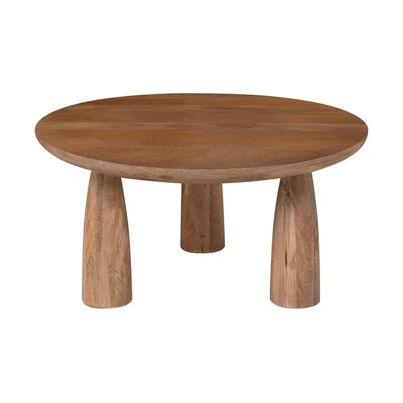 AZTEC Round Coffee Table D.75cm, Mango Smoke Walnut