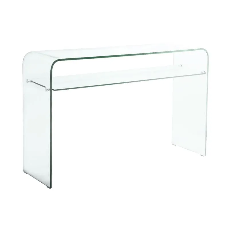 GLASSER Clear Console with Shelf 12/8mm 110x35x75cm