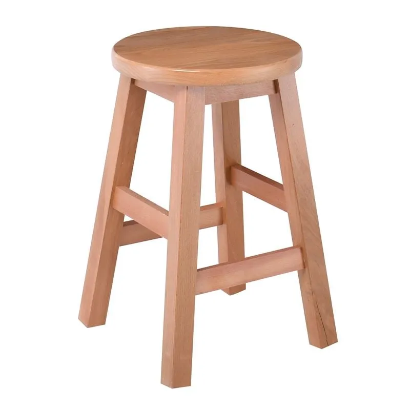 Beech Stool H.50cm Square Polish Natural