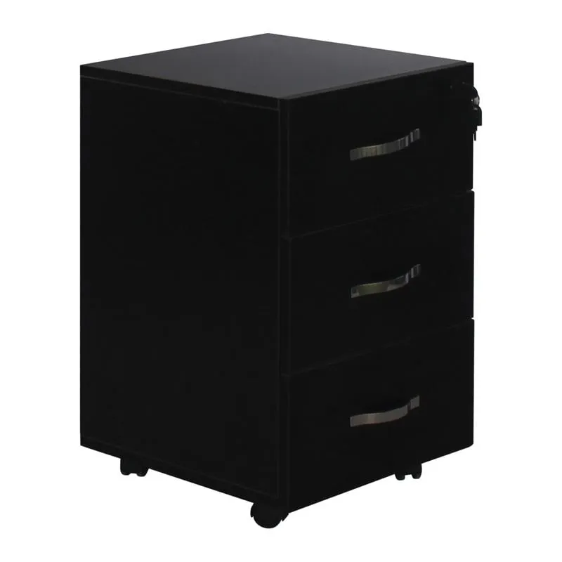 UNIT Mobile Pedestal 3-Drawers 38x42x63 Black