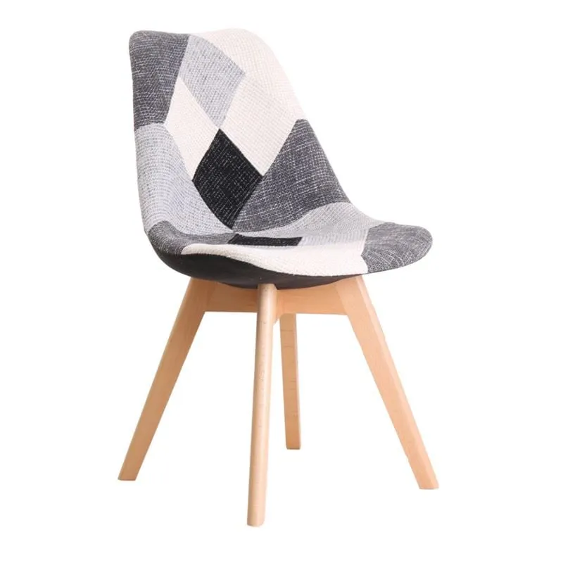 MARTIN PP Chair, Fabric Patchwork B&W