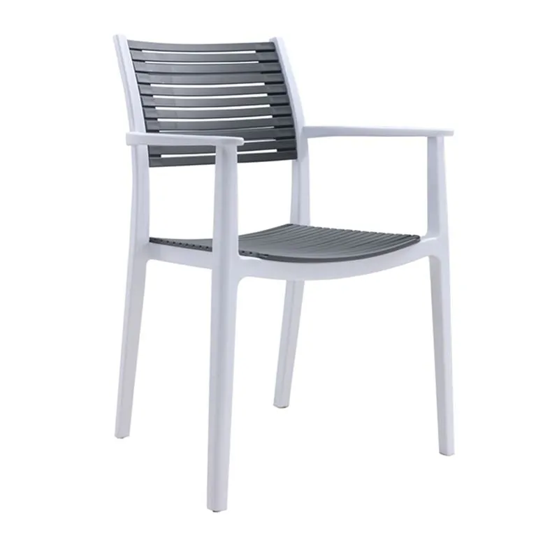 AKRON Armchair PP-UV White/Grey