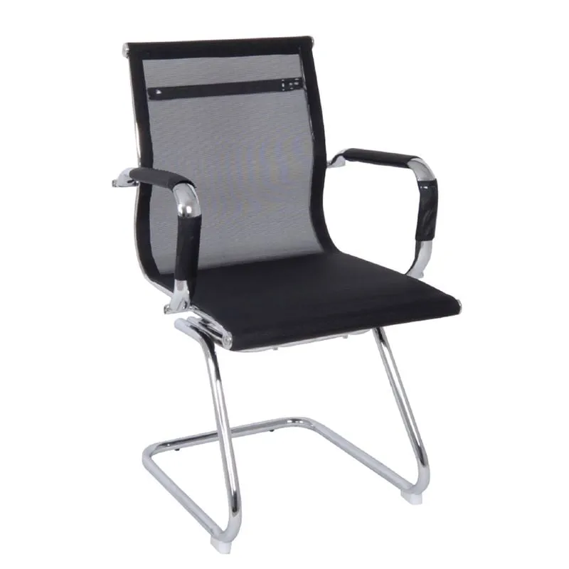 BF3200V Office Visitor Armchair Chromed Base, Black Mesh