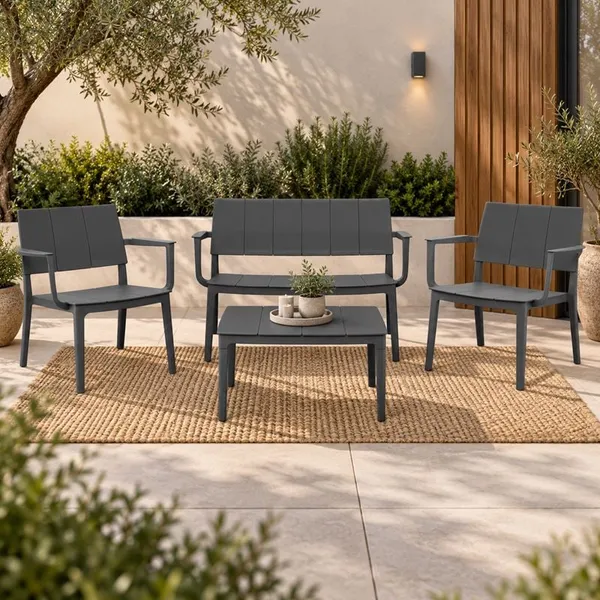 AMALFI Garden Set (4pcs) PP-UV Anthracite