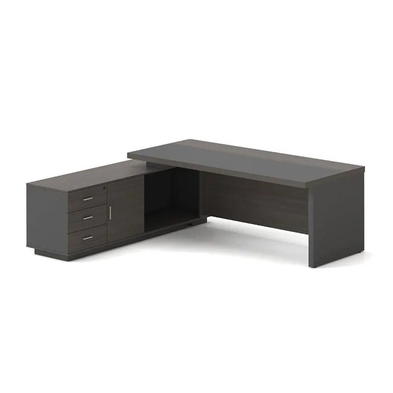 VIP Γραφείο Αριστερή Γωνία, Απόχρωση Grey Walnut